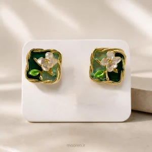 گوشواره میناکاری طرح گل