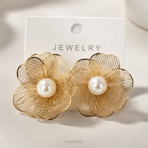 گوشواره استیل طرح گل
