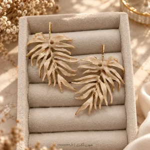 گوشواره طرح برگ پاییزی